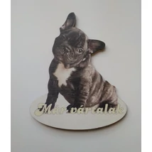 Ajtótábla francia bulldog fekete