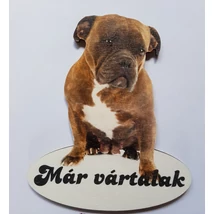 Ajtótábla kutyás amerikai bulldog Ajtótábla kutyás amerikai bulldog