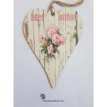 Ajtótábla  édes otthon felirattal szív