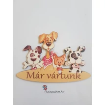 Ajtótábla kutyás család