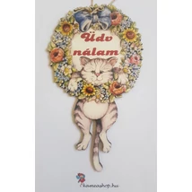 Ajtótábla lógó cicás