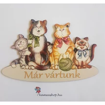 Ajtótábla cica család