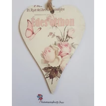 Ajtótábla édes otthon szív rózsás