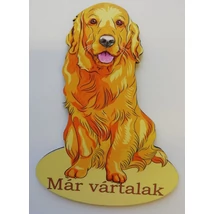 Ajtótábla kutyás golden retriver