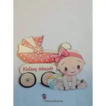Ajtótábla kislány érkezett babás
