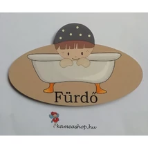 Helyiségjelölő fürdő