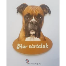 Ajtótábla kutyás boxer