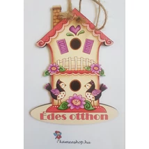 Ajtótábla házikó rózsaszín