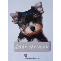 Ajtótábla kutyás yorki fekete