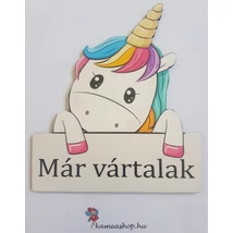 Ajtótábla unikornis már vártalak Ajtótábla unikornis már vártalak